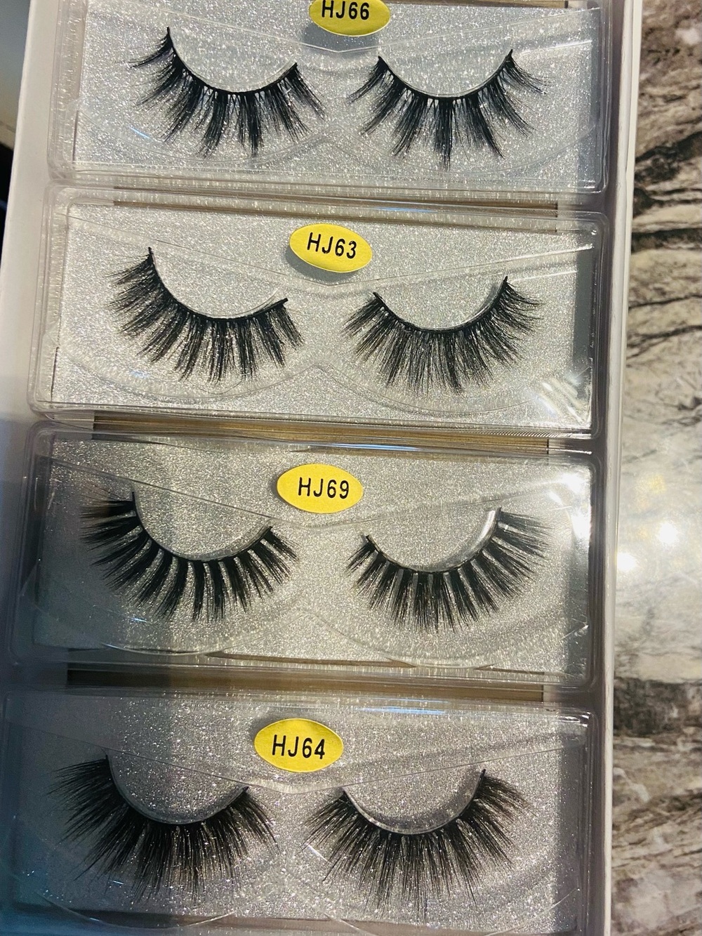 HJ Series Black False Eyelashes - Wispy Volume Pairs - Picture 2 of 4